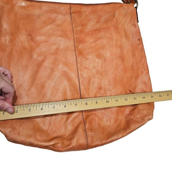 Kiko Leather Hobo Bag Tassel Zipper Fringe Detailing Autumn Boho Chic Festival - Picture 8 of 11